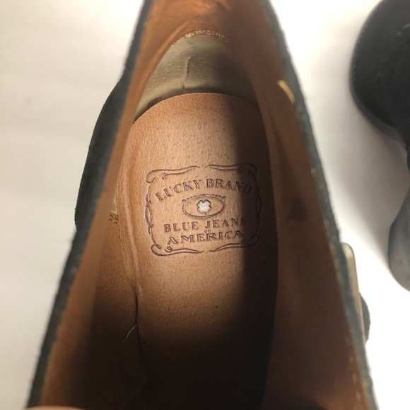 Lucky Brand | Mickie Buckle Black Ankle Boots - Picture 5 of 8